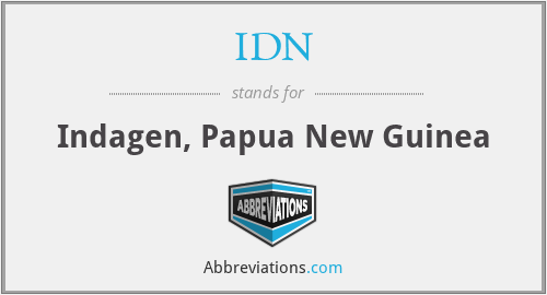 IDN - Indagen, Papua New Guinea