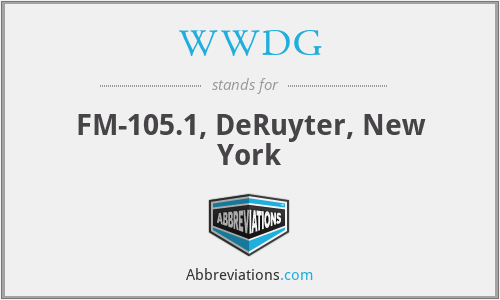 WWDG - FM-105.1, DeRuyter, New York