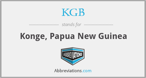 KGB - Konge, Papua New Guinea