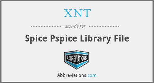 XNT - Spice Pspice Library File