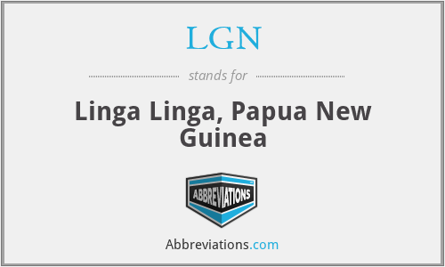 LGN - Linga Linga, Papua New Guinea