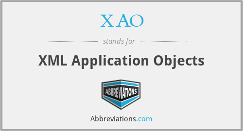 XAO - XML Application Objects