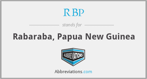 RBP - Rabaraba, Papua New Guinea