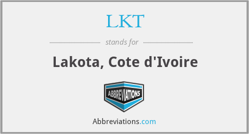 LKT - Lakota, Cote d'Ivoire