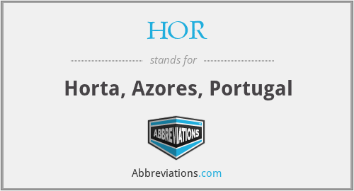 HOR - Horta, Azores, Portugal
