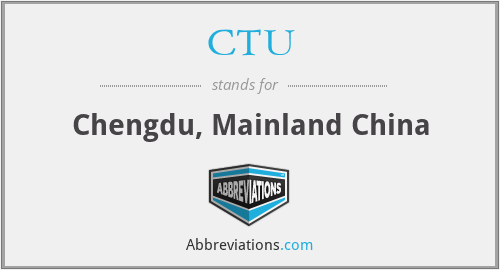 CTU - Chengdu, Mainland China