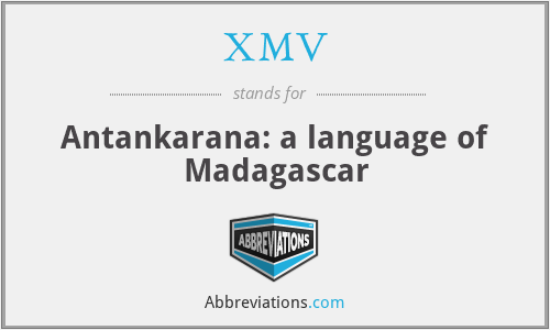 XMV - Antankarana: a language of Madagascar