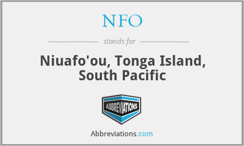 NFO - Niuafo'ou, Tonga Island, South Pacific