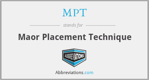 MPT - Maor Placement Technique