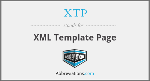 XTP - XML Template Page