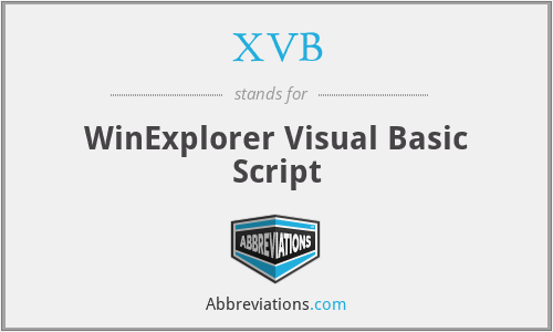 XVB - WinExplorer Visual Basic Script