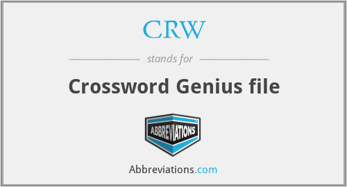 CRW - Crossword Genius file