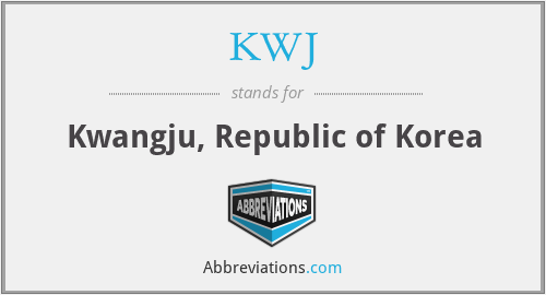 KWJ - Kwangju, Republic of Korea