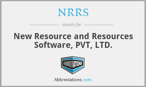 NRRS - New Resource and Resources Software, PVT, LTD.