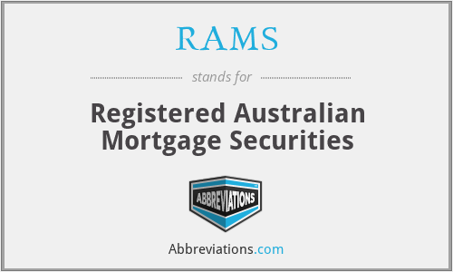 RAMS - Registered Australian Mortgage Securities