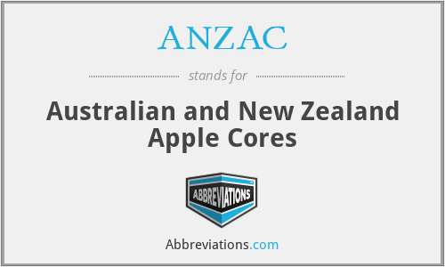 ANZAC - Australian and New Zealand Apple Cores