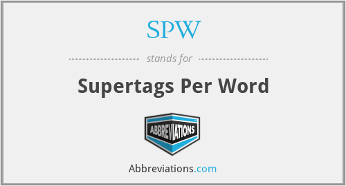 SPW - Supertags Per Word