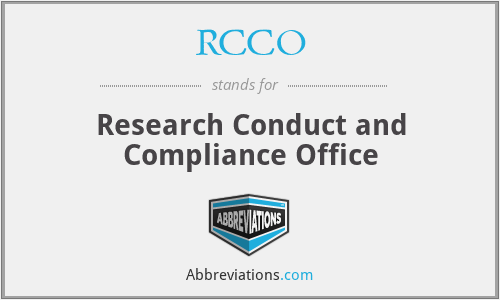 RCCO - Research Conduct and Compliance Office