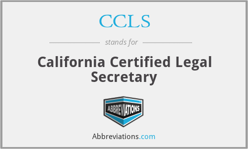 CCLS - California Certified Legal Secretary