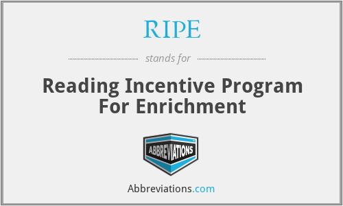 RIPE - Reading Incentive Program For Enrichment