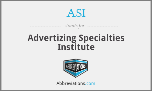 ASI - Advertizing Specialties Institute