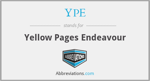 YPE - Yellow Pages Endeavour