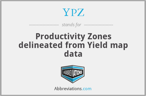 YPZ - Productivity Zones delineated from Yield map data