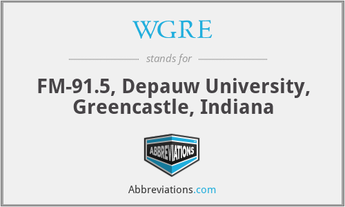 WGRE - FM-91.5, Depauw University, Greencastle, Indiana