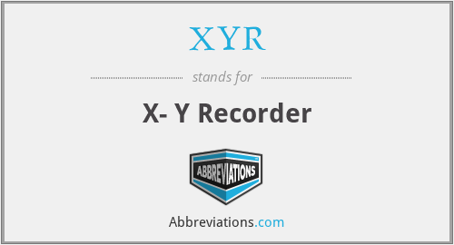 XYR - X- Y Recorder