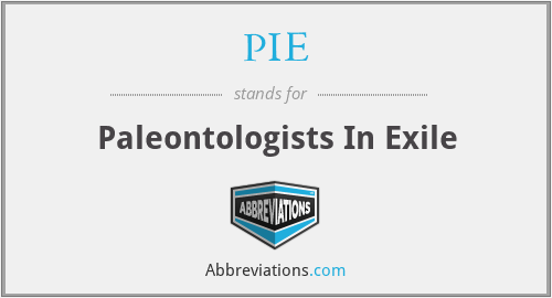PIE - Paleontologists In Exile