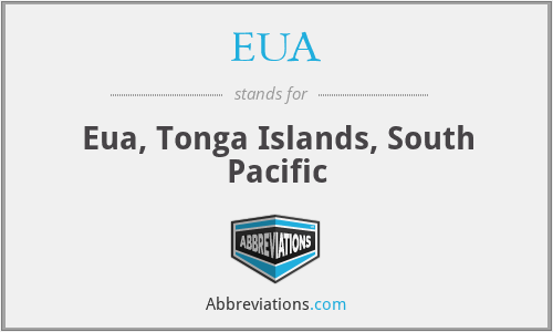 EUA - Eua, Tonga Islands, South Pacific