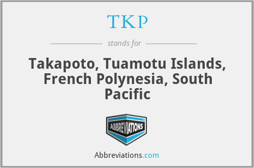 TKP - Takapoto, Tuamotu Islands, French Polynesia, South Pacific