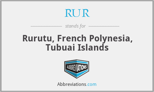 RUR - Rurutu, French Polynesia, Tubuai Islands