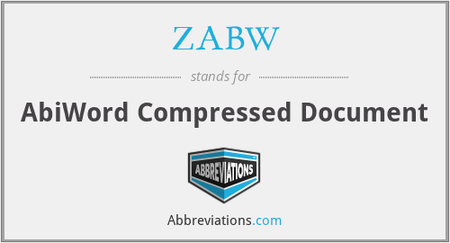 ZABW - AbiWord Compressed Document
