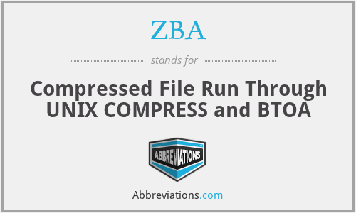ZBA - Compressed File Run Through UNIX COMPRESS and BTOA