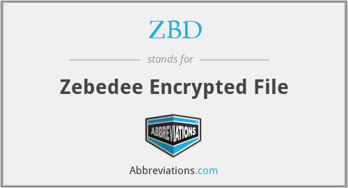 ZBD - Zebedee Encrypted File