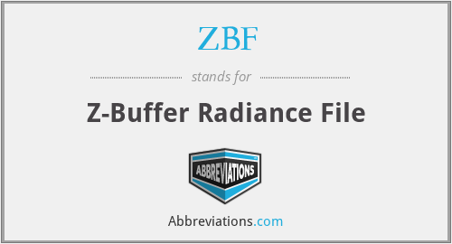 ZBF - Z-Buffer Radiance File