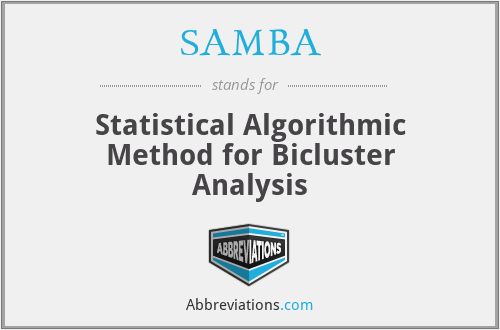 SAMBA - Statistical Algorithmic Method for Bicluster Analysis