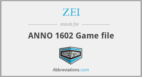 ZEI - ANNO 1602 Game file