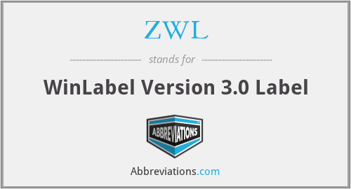 ZWL - WinLabel Version 3.0 Label