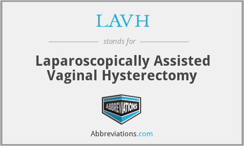 LAVH - Laparoscopically Assisted Vaginal Hysterectomy