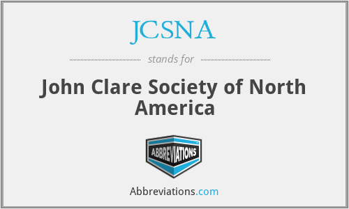 JCSNA - John Clare Society of North America