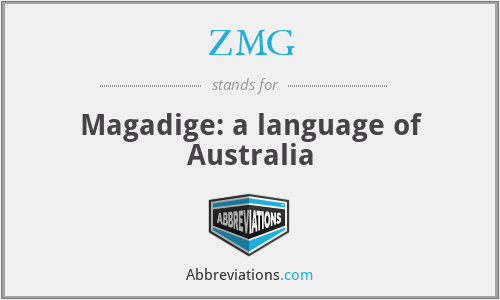 ZMG - Magadige: a language of Australia