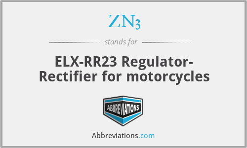 ZN3 - ELX-RR23 Regulator- Rectifier for motorcycles
