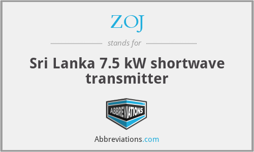 ZOJ - Sri Lanka 7.5 kW shortwave transmitter