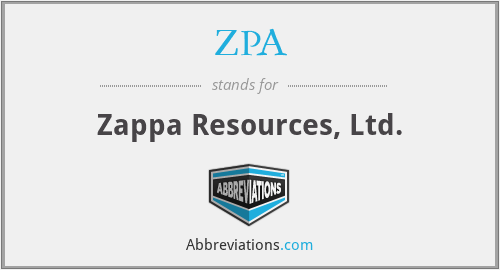 ZPA - Zappa Resources, Ltd.