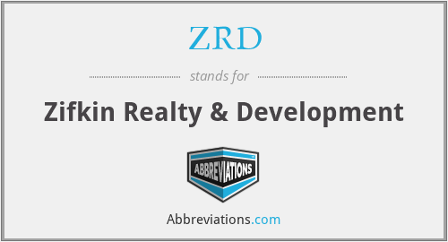 ZRD - Zifkin Realty & Development
