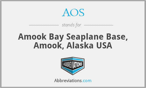AOS - Amook Bay Seaplane Base, Amook, Alaska USA