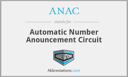 ANAC - Automatic Number Anouncement Circuit
