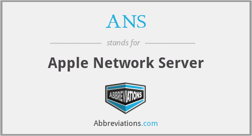 ANS - Apple Network Server